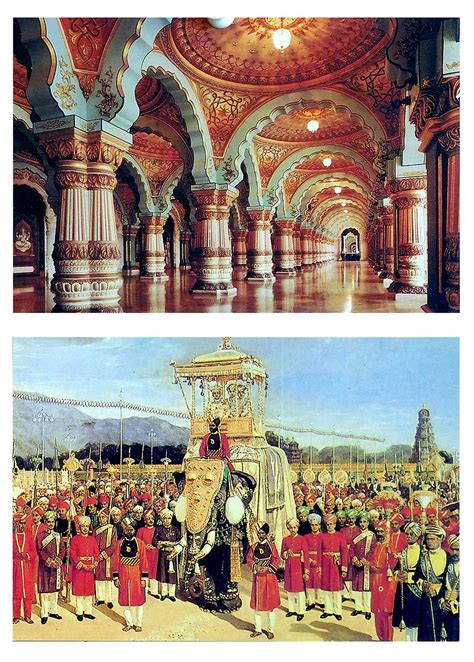 Mysore Palace and Dussehra Procession - 2 Postcards