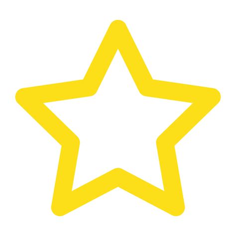 Yellow 5 Point Star Outline Drawing 22598994 PNG