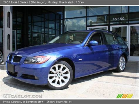 Montego Blue Metallic 2007 Bmw 3 Series 328xi Wagon Grey Interior