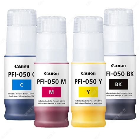 Tintas Canon Pfi Ipf Tc Color Negro Cyan Magenta Amarillo Ml