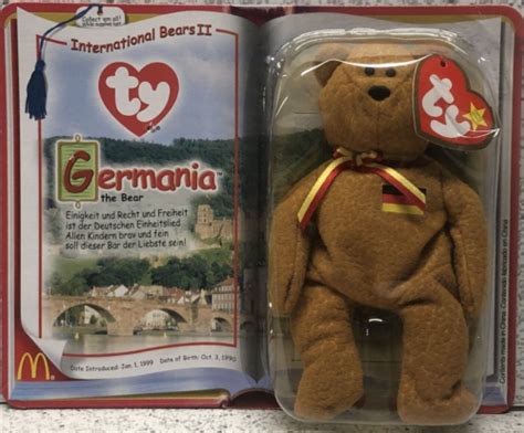 Ty Teenie Beanie Baby GERMANIA The Bear McDonalds International Bears