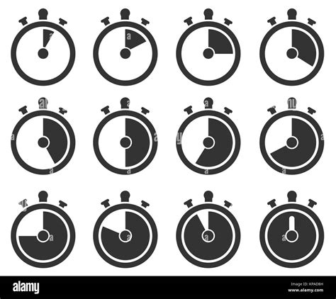 Timer Icon Set Stock Photo Alamy