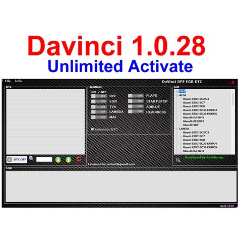 New Davinci Unlimited Activate Dpf Egr Flaps Adblue Off Working