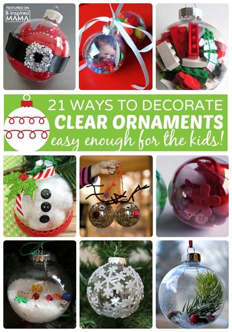 21 Homemade Christmas Ornaments Using Clear Ball Ornaments