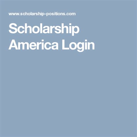 Scholarship America Login