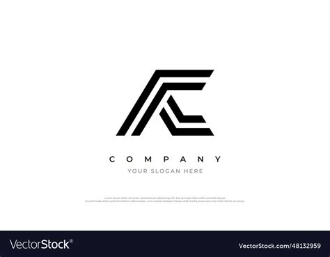 Initial letter ac logo design template Royalty Free Vector