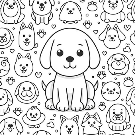 Mindful Pet Dog Coloring Page 4 Free Printable Pages