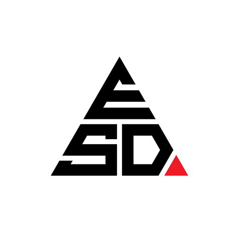 ESD triangle letter logo design with triangle shape. ESD triangle logo ...