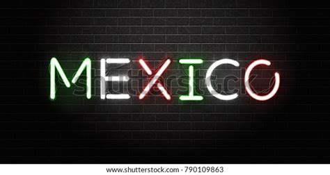 Vector Realistic Isolated Neon Sign Mexico Stock Vector (Royalty Free ...