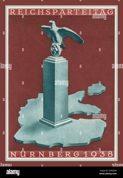 Vintage Nazi Propaganda Reichsparteitag Poster Card With German