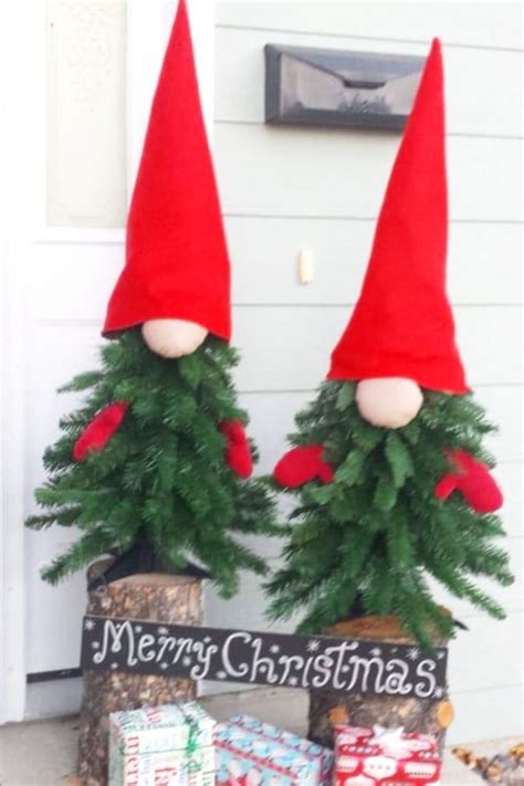 Gnome Christmas Tree Ideas How To Make Indoor And Outdoor Diy Gnome Trees