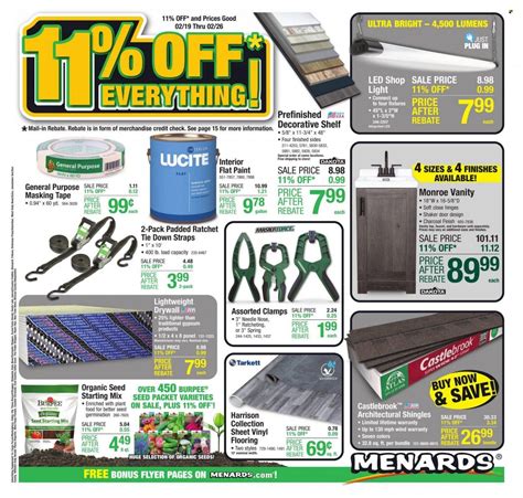 Menards (MN, ND) Weekly Ad Flyer Specials February 19 to February 26, 2023