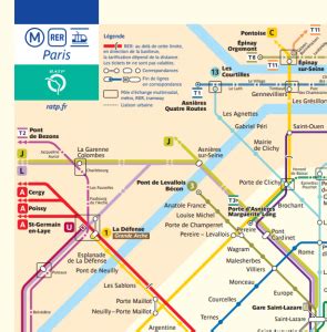 ⓿ Líneas de Metro en París Mapa Estaciones