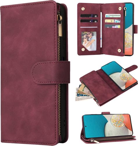 Zzxx Samsung Galaxy A53 5g Case Wallet With Rfid Blocking Card Slot Premium Soft Pu