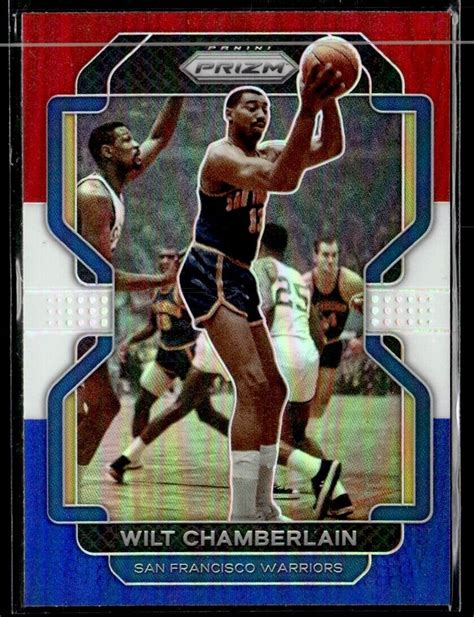 2021 22 Panini Prizm Red White Blue Wilt Chamberlain San Francisco