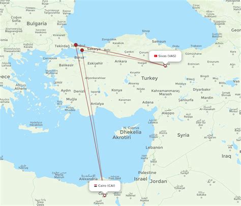 All Flight Routes From Cairo To Sivas CAI To VAS Flight Routes