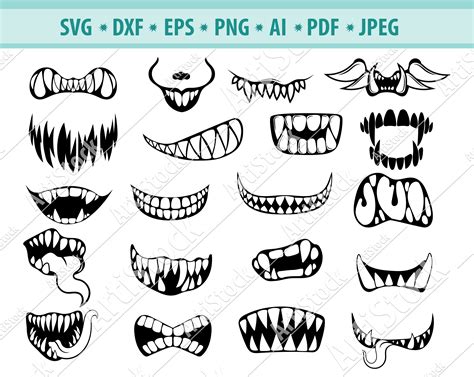 Face Mask Svg Creepy Mask Svg Mouth Skull Svg Venom Mouth Svg Skull ...