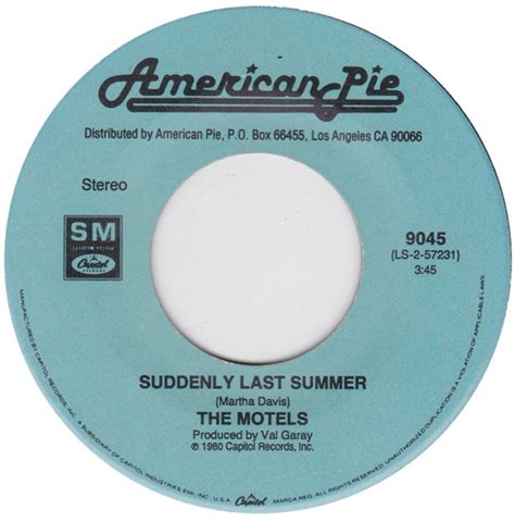 The Motels - Only The Lonely / Suddenly Last Summer (1990, Vinyl) | Discogs