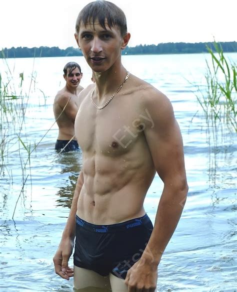 Athletic Handsome Russian Guy Bulge Photo Gay Interest Etsy