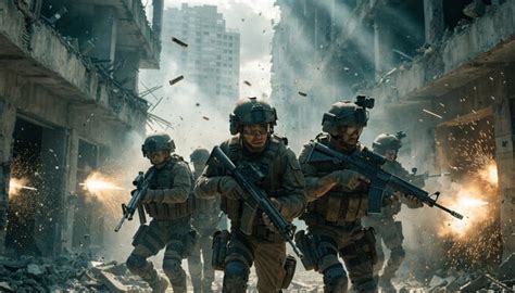urban warfare assault image military soldiers combat