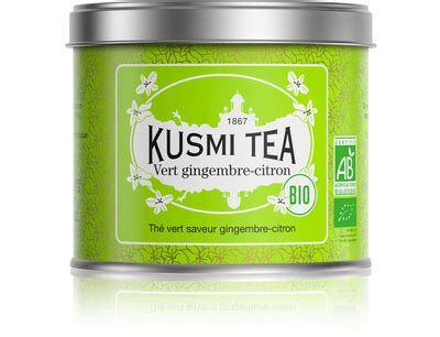 Th Vert Saveur Gingembre Citron Bio Bo Te M Tal Kusmi Tea Amalth