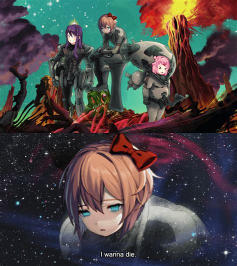 Earth Day Sayori Is A Dandy Gal In Space Rddlc