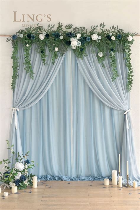 backdrop curtain ice blue rustic wedding ideas vintage wedding