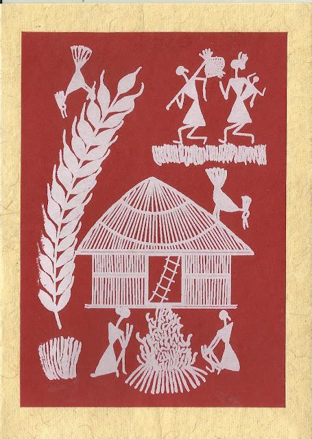 Heritage Of India Warli Paintings Greetings Cards