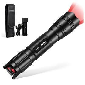 darkbeam  red light led flashlight tactical usb stepless