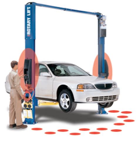 Rotary Lift 2-post vehicle lifts with push-button dual controls in Two ...