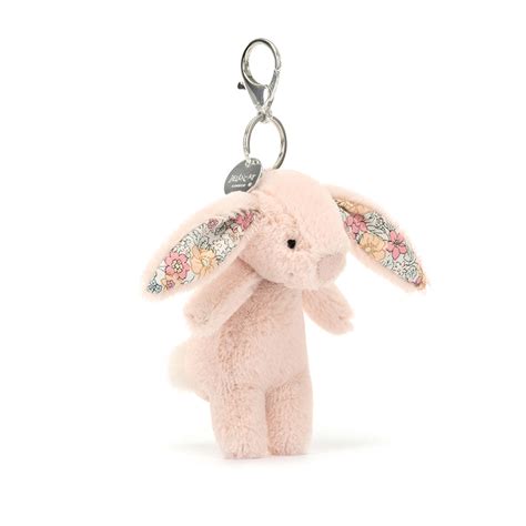 Jellycat Sleutelhanger Bashful Blossom Bunny Blush Bag Charm Lazy