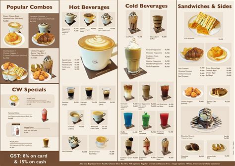 Menu Coffee Wagera Pakistans Largest Coffee Brand