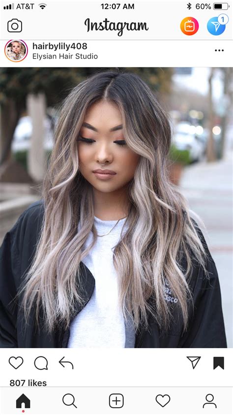 Ash Blonde Hair Balayage Grey Blonde Hair Blonde Hair Korean Mocha