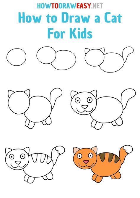 How To Draw A Cat Step By Step Easy