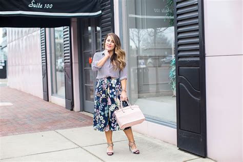 Spring Floral Skirt Fashion And Style Coffee Beans And Bobby Pins