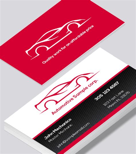 Automotive Car Service Business Card Modern Design