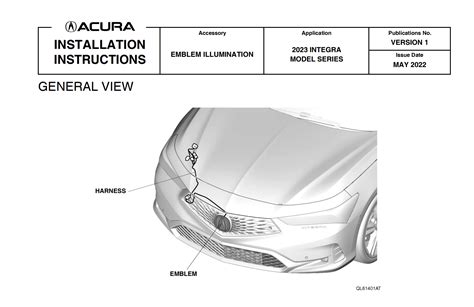 Illuminated Acura Emblem Installation Instructions | Acura Integra ...