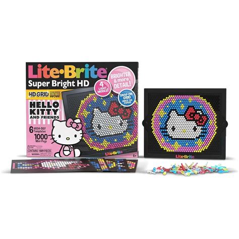 Lite Brite Hello Kitty Super Bright HD Hello Kitty Set Basic Fun - ToyWiz