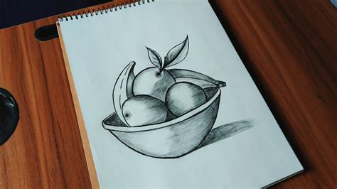 draw fruit basket easy step  step realistic fruit basket