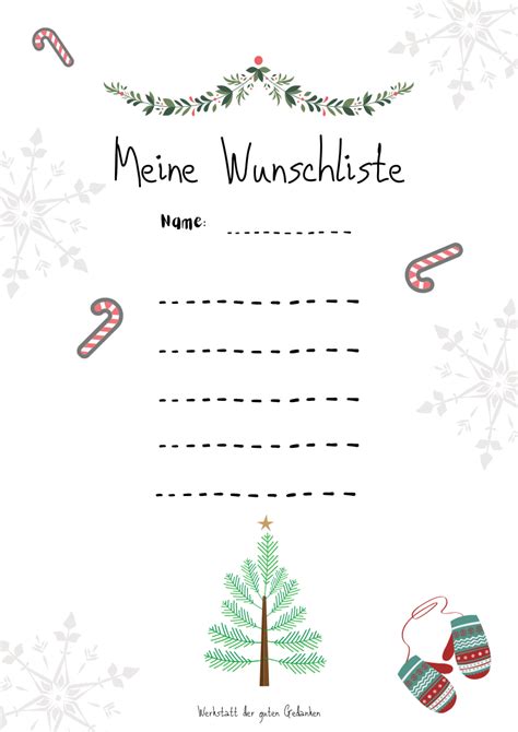 Wunschzettelvorlage F R Weihnachten In Designs Artofit