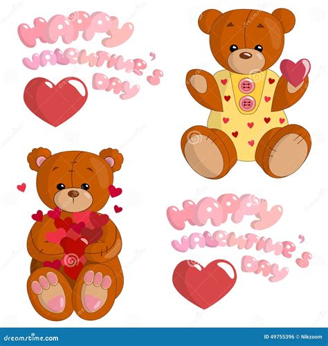 Teddy Bears In Love Stock Vector Illustration Of Abstract 49755396