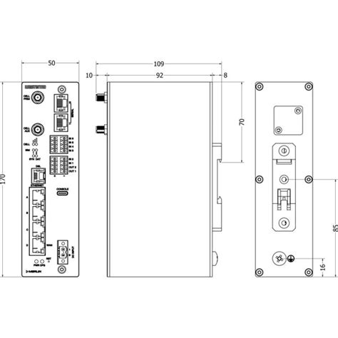Merlin-4708-V-T4G-S2-DI6-DO2-LV-QFR Westermo VDSL 4G LTE ...