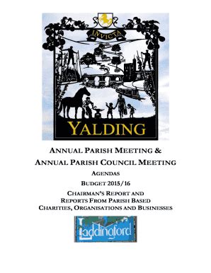 Fillable Online Yaldingpc Kentparishes Gov Annual Report Yalding