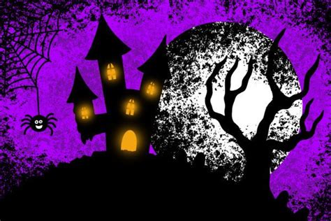 Halloween Haunted House Wallpaper Graphic by firdausm601 · Creative Fabrica