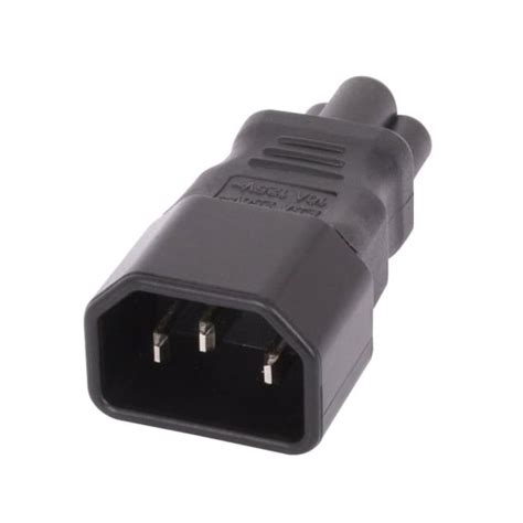 Iec C Pin Socket To Iec C Cloverleaf Plug Adapter From Lindy Uk