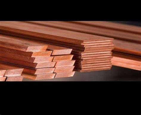 Bare Copper Busbar Flats Strips Grade Ec Purity Thickness Mm