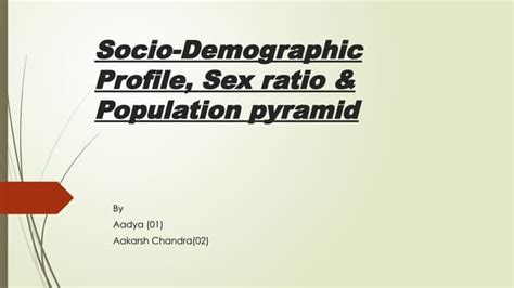 Socio Demographic Profile Sex Ratio And Population Pyramidpptx