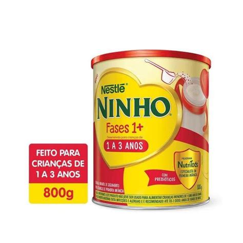 Ninho 1 A 3 Anos 800g - Fórmula Infantil Ninho Fases 1+ Nestlé 1 a 3 anos 800G - NESTLE ...