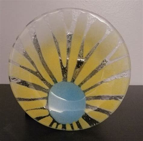 Fused Art Glass Cup Plate 155202073597 купить на США с доставкой в Украину