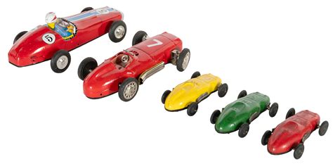 Lot Detail Group Of Five Japanese Friction Race Cars Two In Original